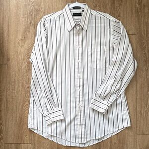 Vintage Christian Dior Monsieur Striped Dress Shirt. Size 15 32-33